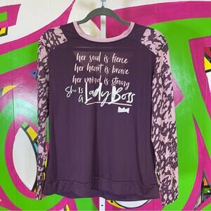 Lady Boss, Long Sleeve Shirt with a Cut Out. Size Medium. Excellent condition!